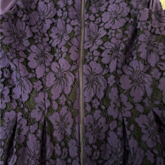 Vince Camuto Deep Purple Lace Midi Dress - Picture 8 of 8
